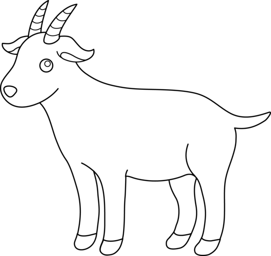 Goat Black And White Danaspdi Top Clipart
