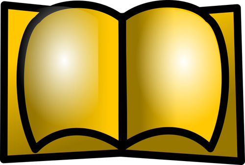 Glossy Golden Book Sign Clipart