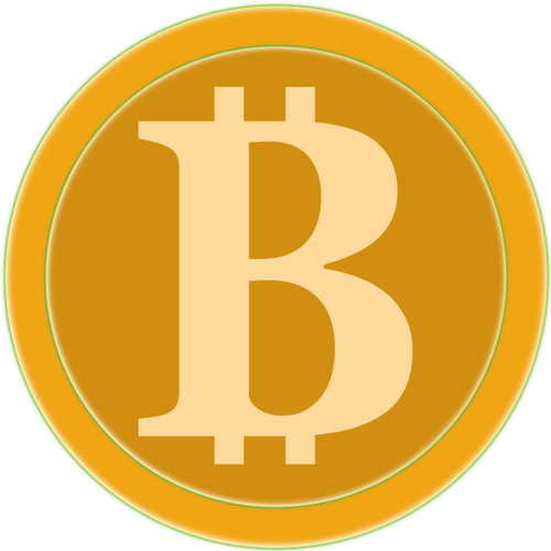 Coin Of Golden Bitcoin Clipart