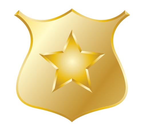 Gold Police Badge Clipart