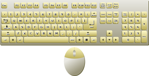 Keyboard And Mouse Topview Clipart