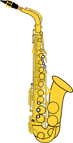 Gold Saxophone Clipart