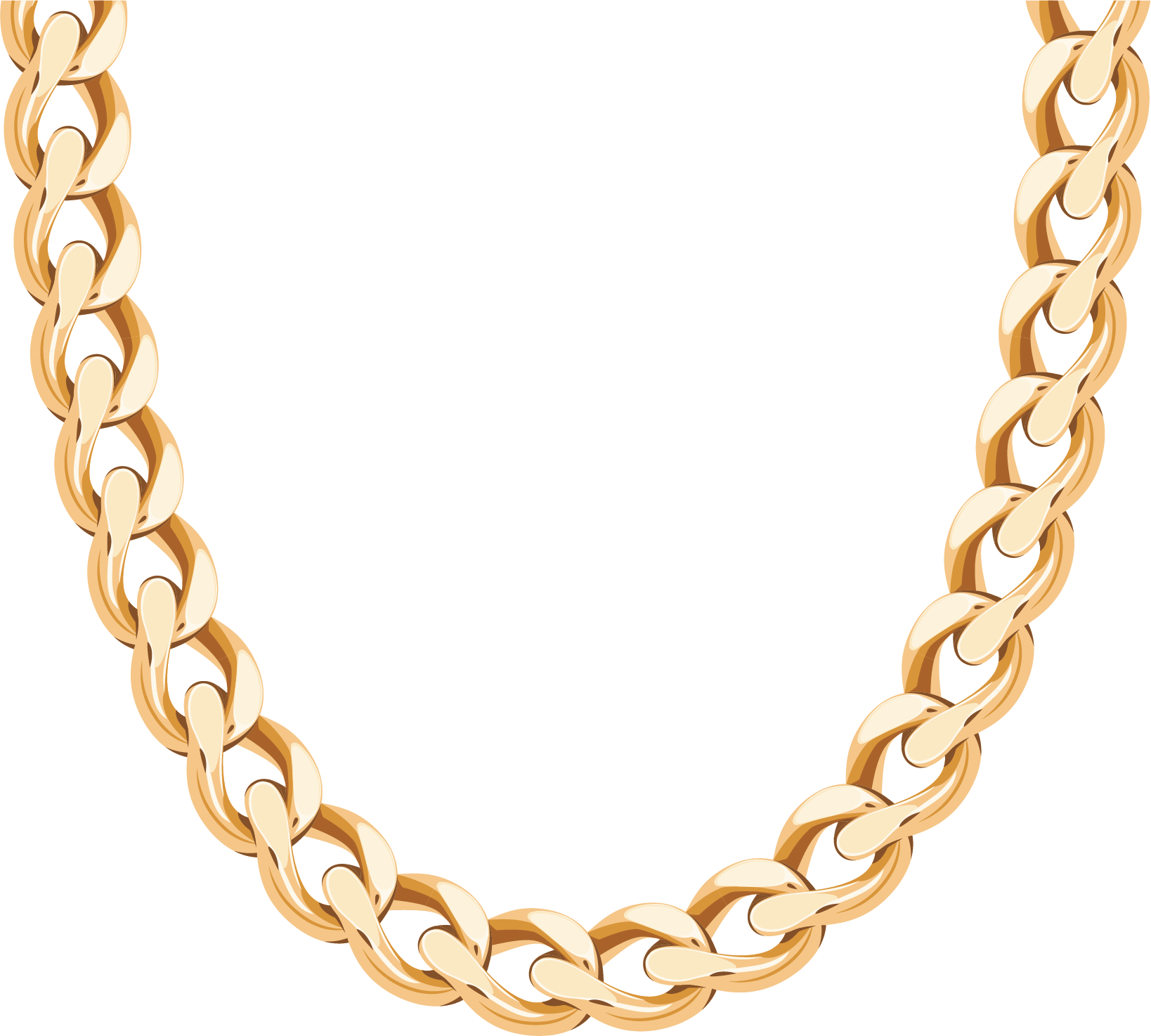 Chain Gold Earring Vector Necklace Chains Clipart