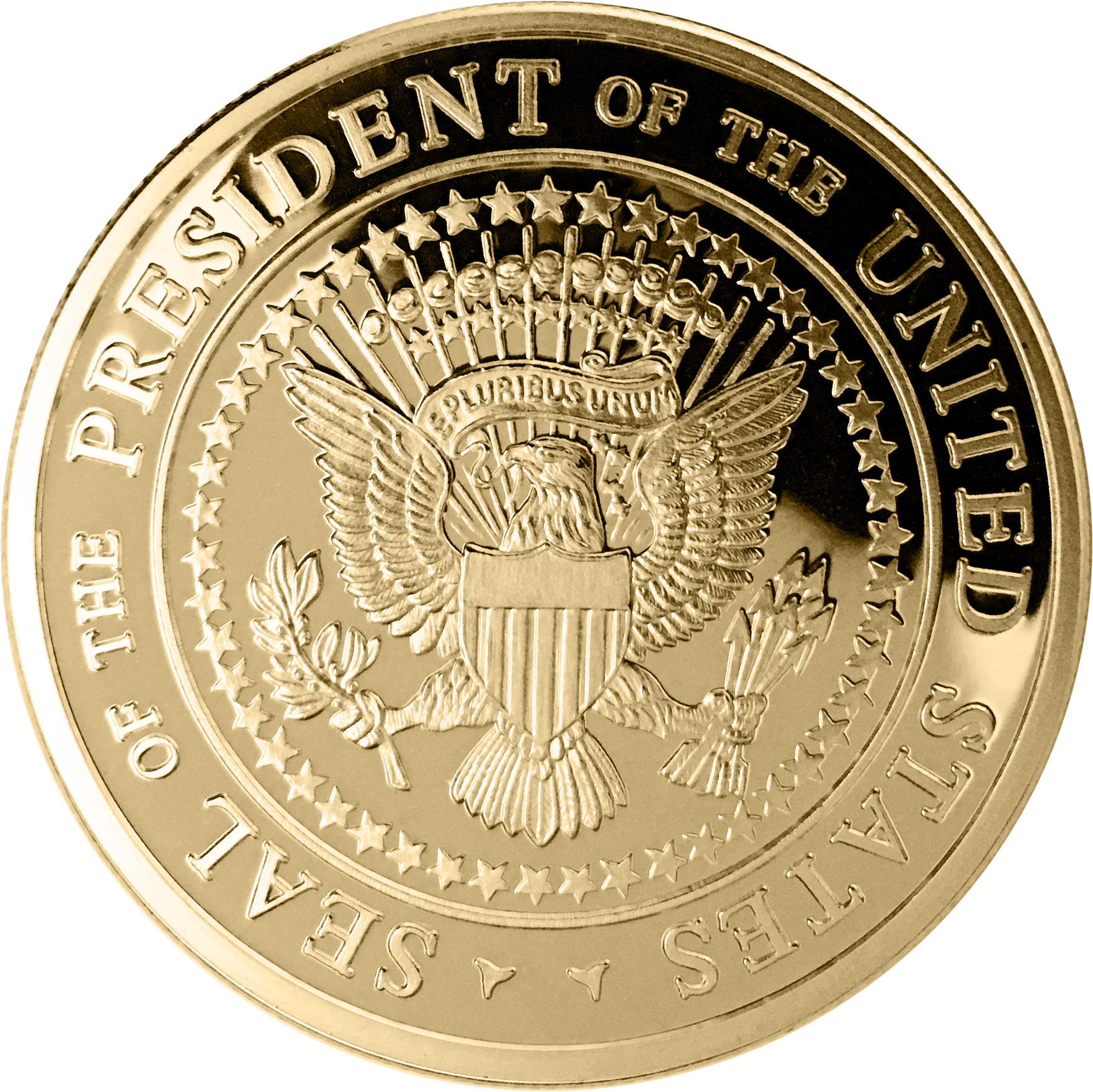 United Gold Of Us States Election Seal Clipart