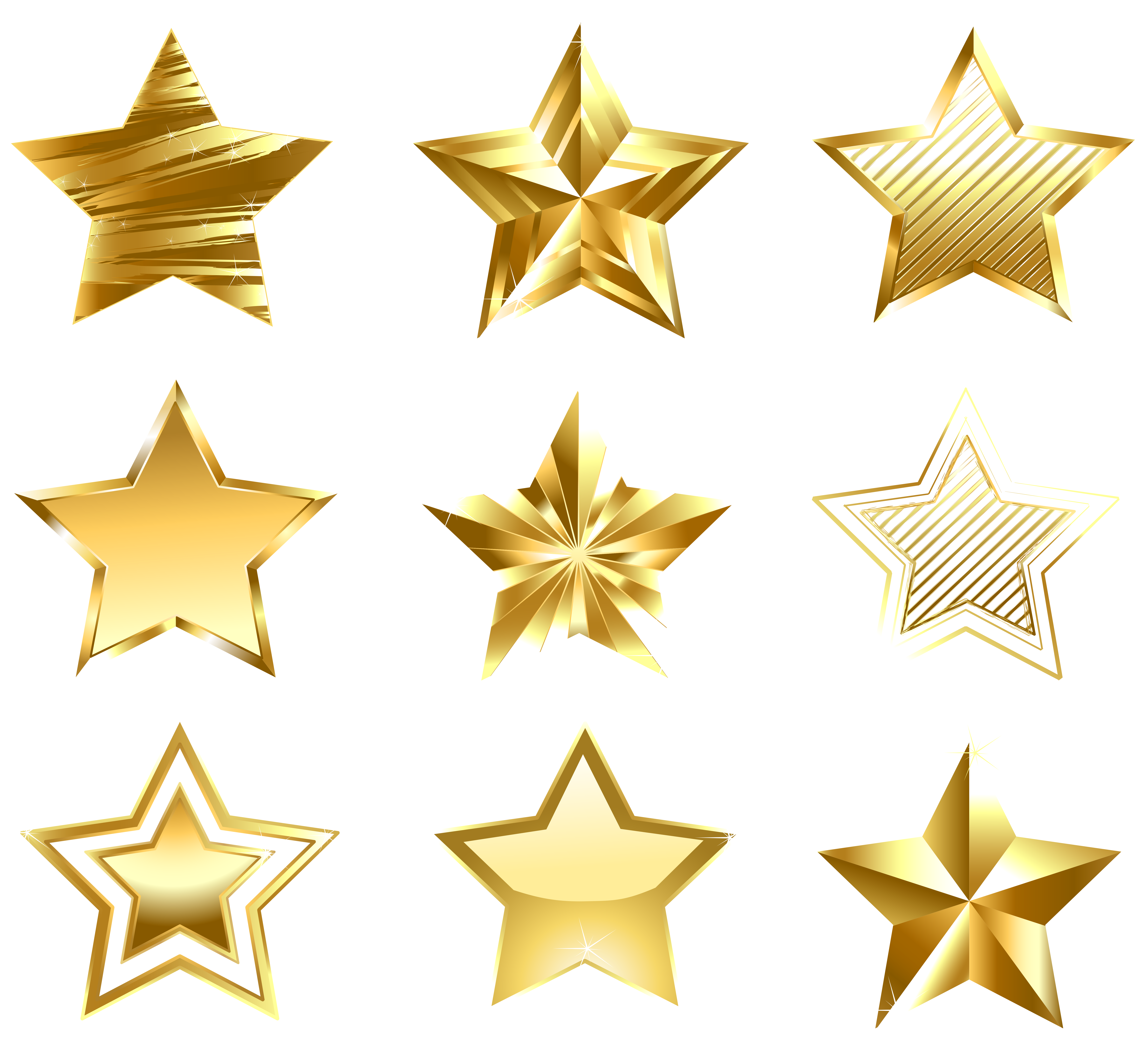Golden Set Star Gold Diagram Stars Transparent Clipart
