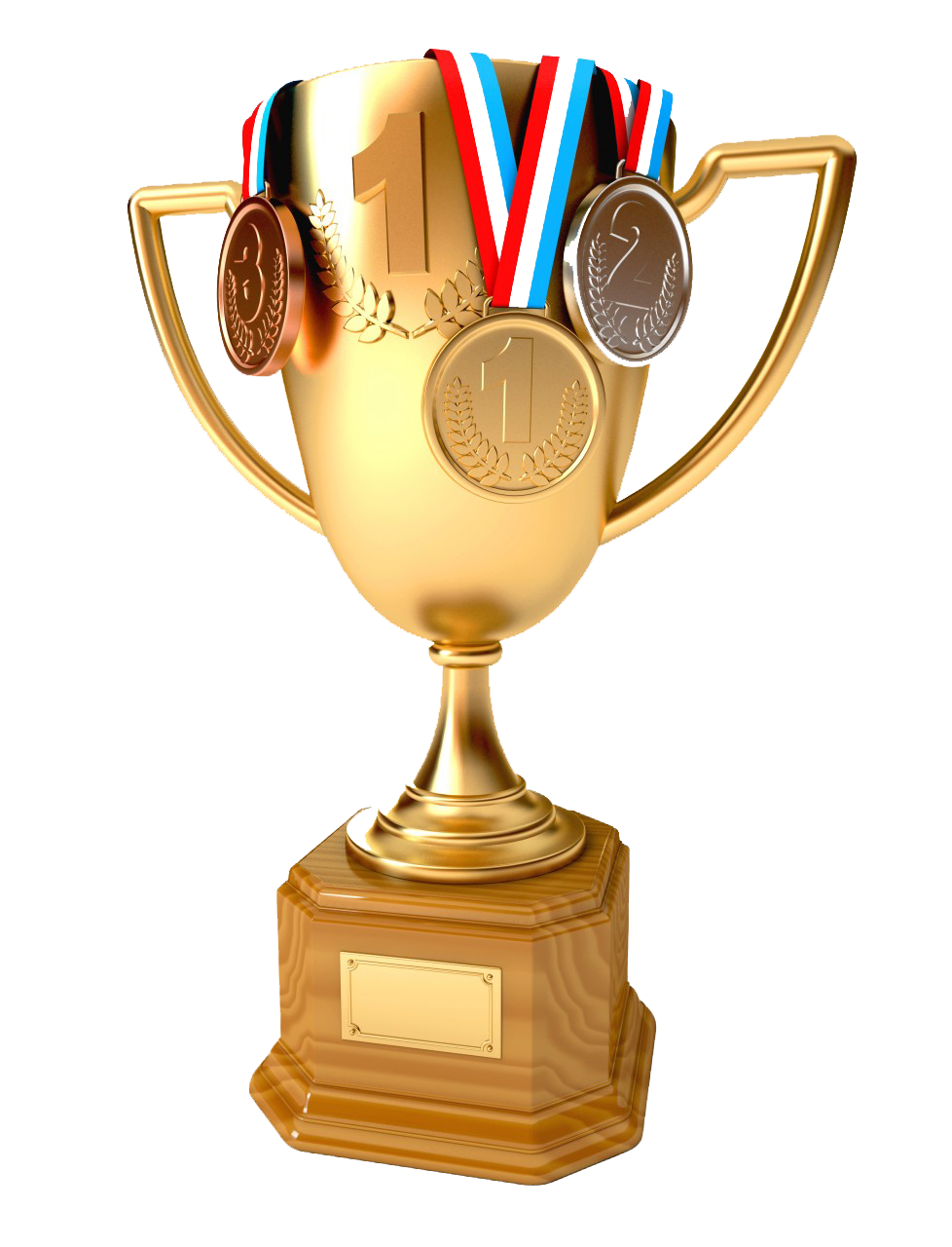 Trophy Golden Medal Gold Cup Free Transparent Image HQ Clipart