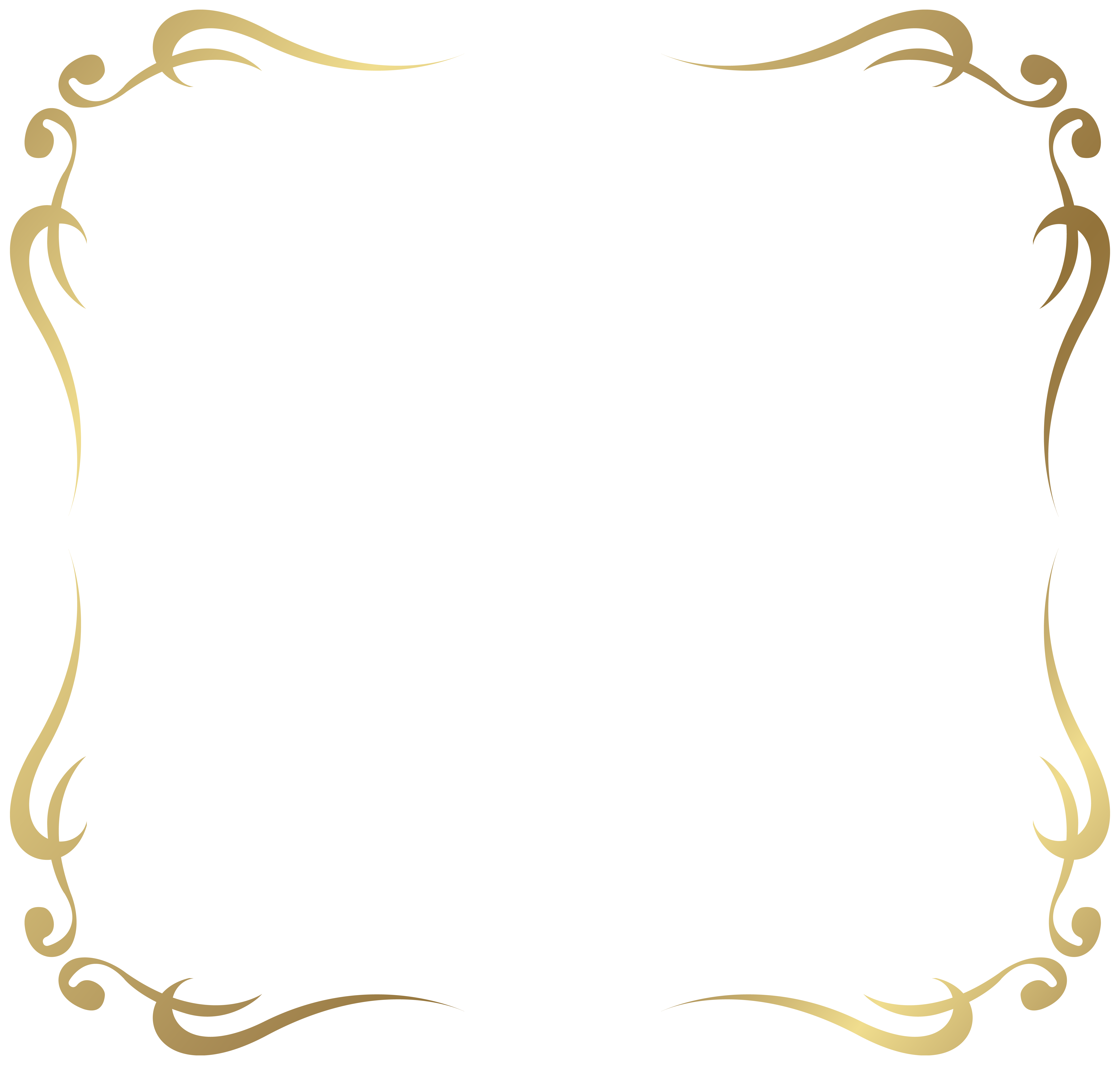 Decorative Picture Frame Border Gold Free Download PNG HD Clipart