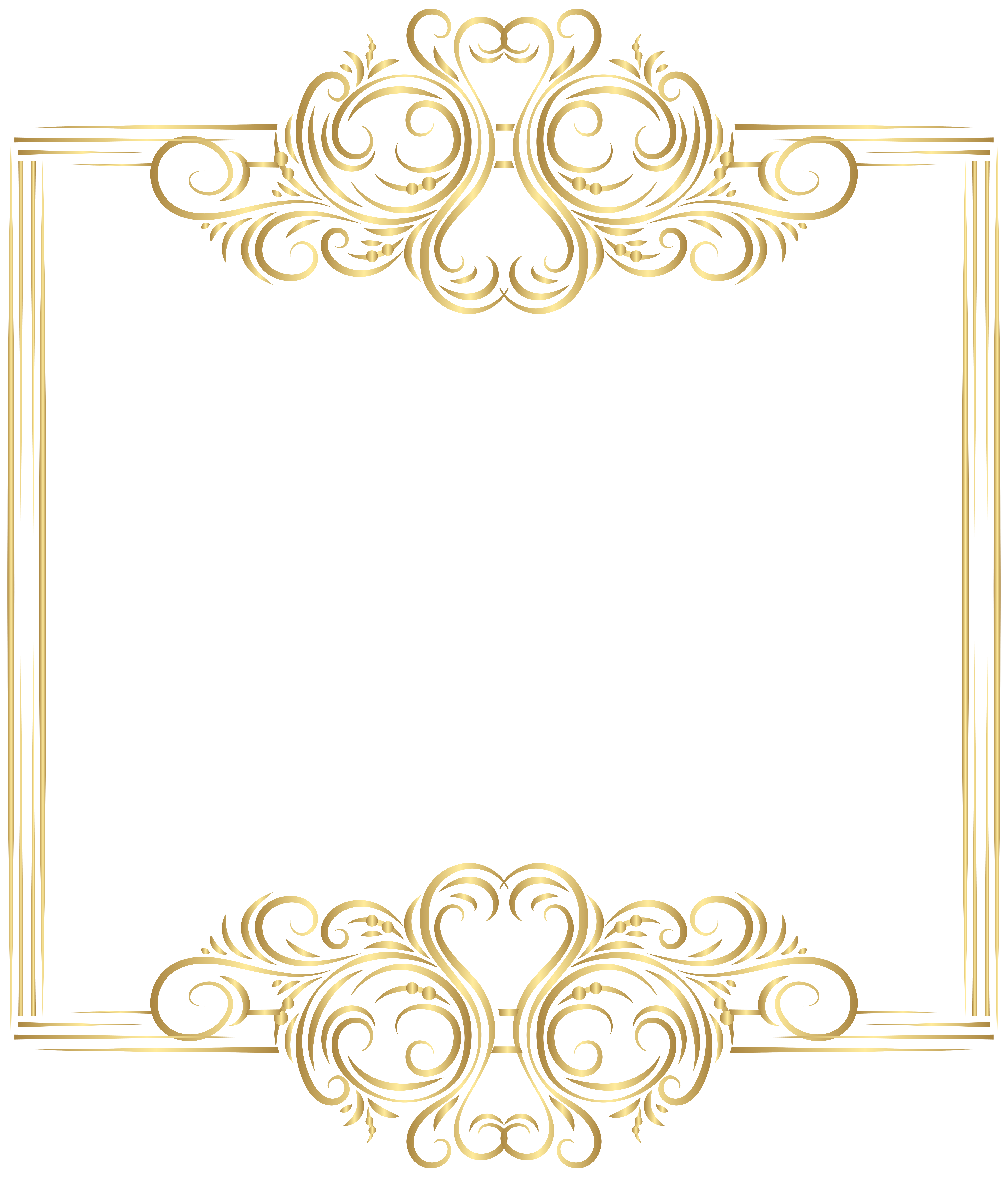 Frame Border Gold PNG Image High Quality Clipart