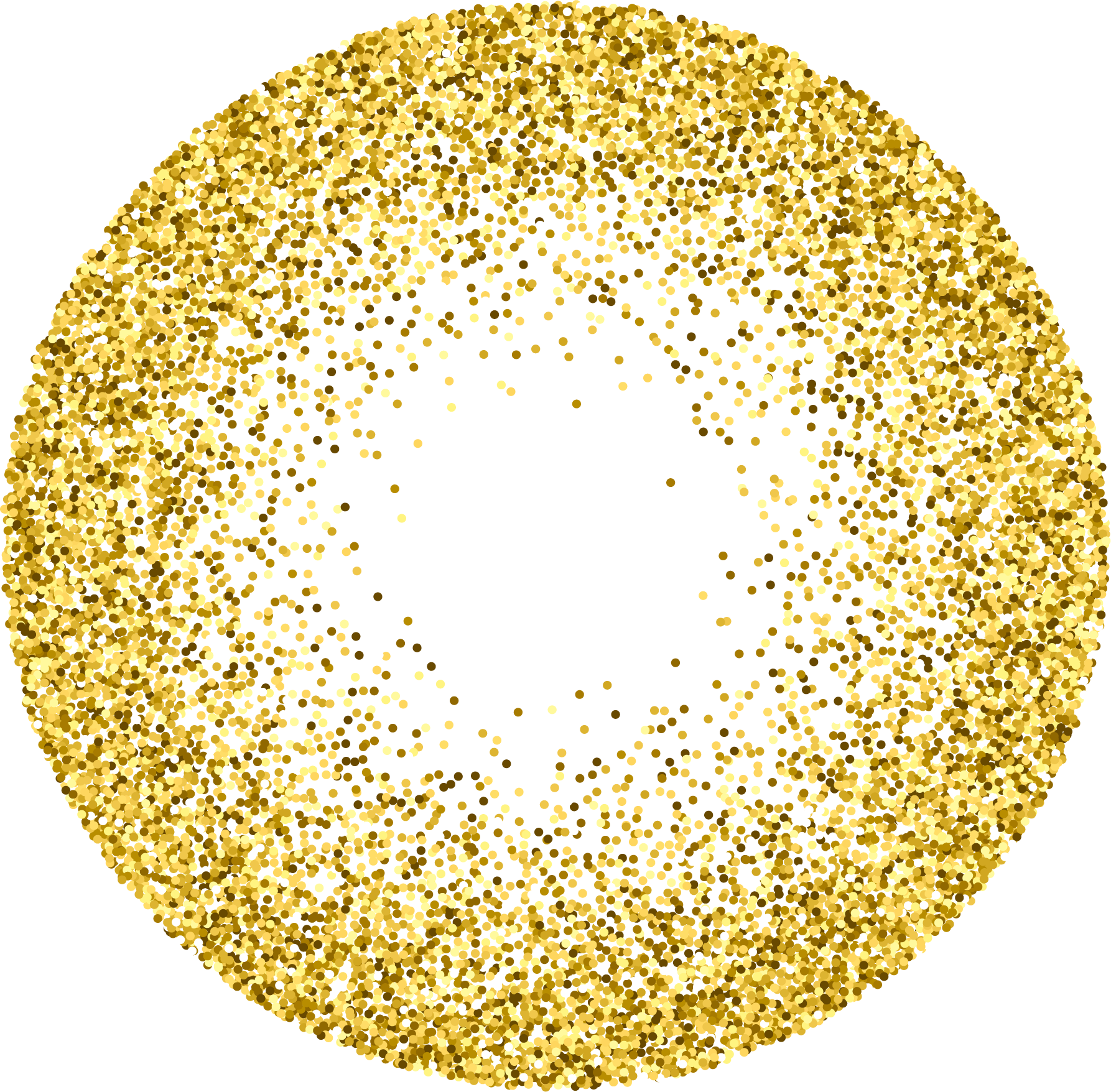 Sequins Gold Photography Circle Glitter Stock Clipart