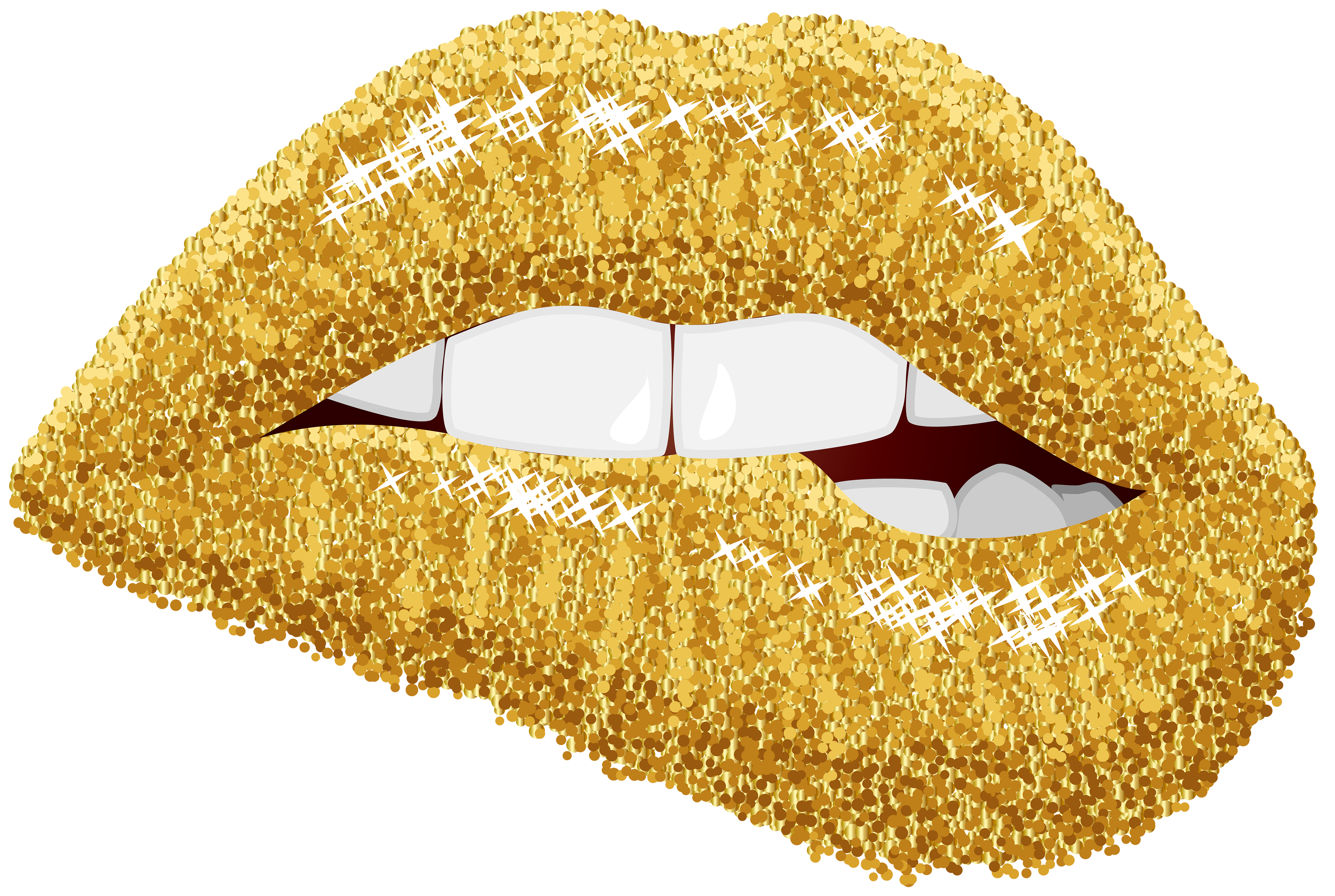 Lips Lip Gold Free HD Image Clipart