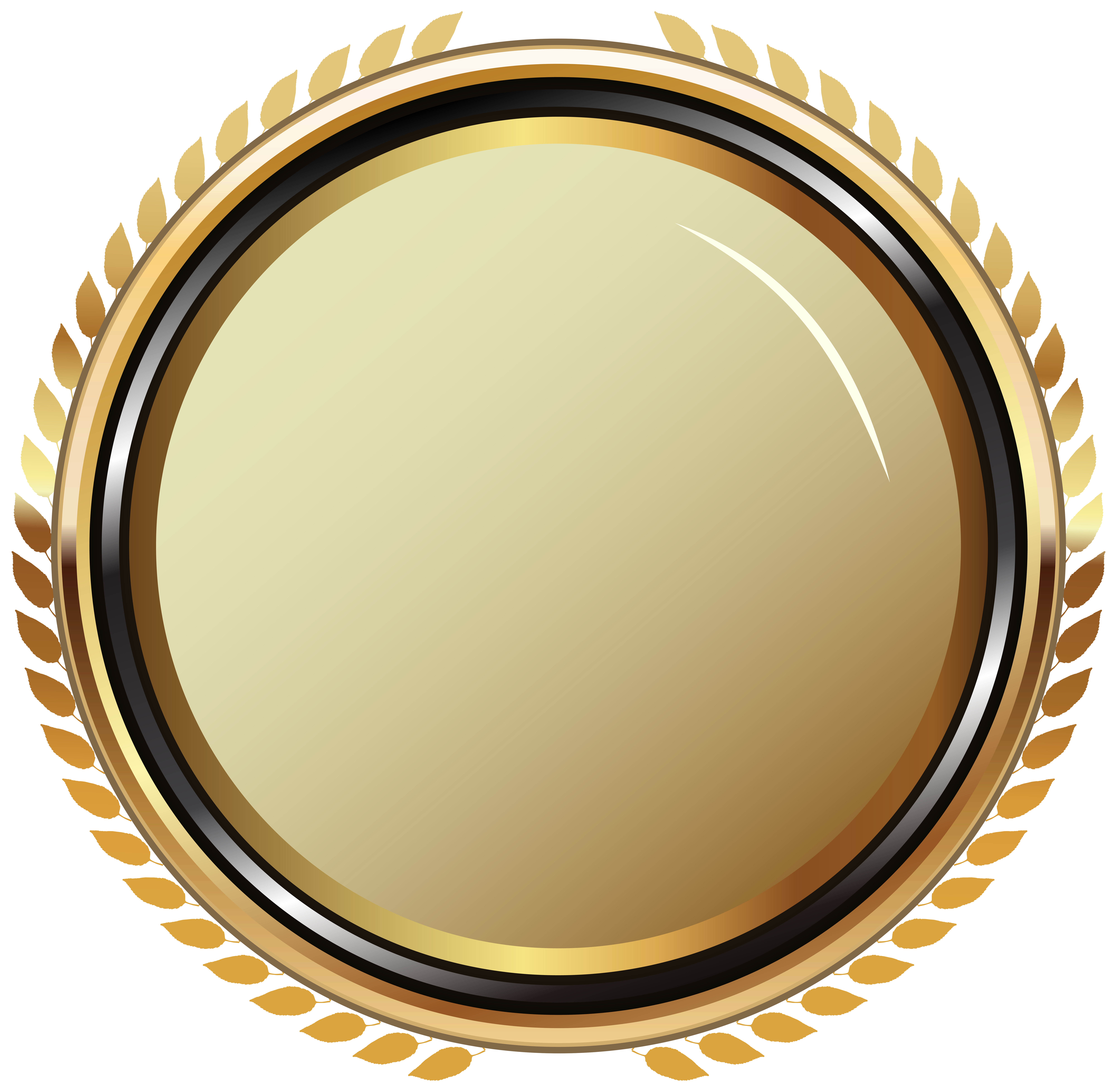 Oval Badge Transparent Gold PNG Free Photo Clipart