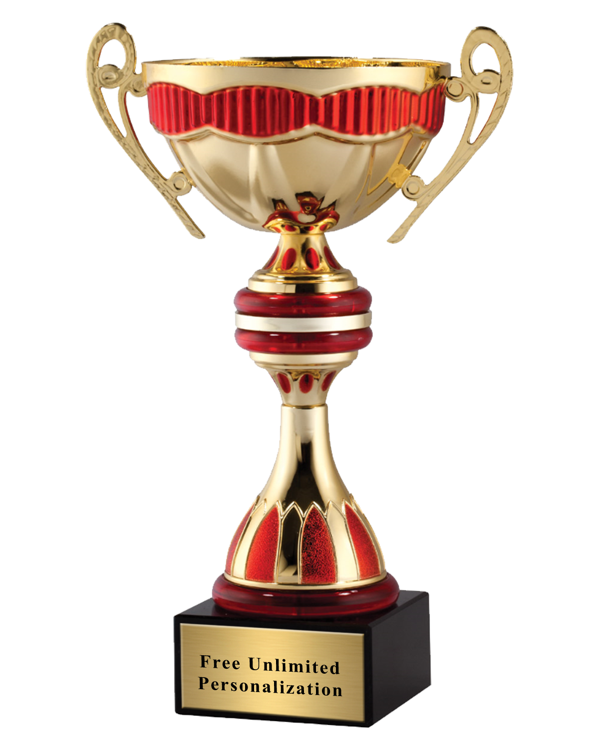 Trophy Golden Cup Award Commemorative Red Plaque Clipart