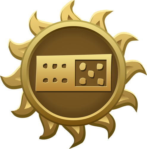 Of Golden Dominos Emblem Clipart