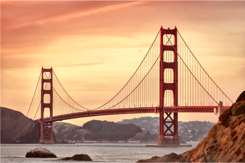 San Francisco Golden Gate Bridge Clipart