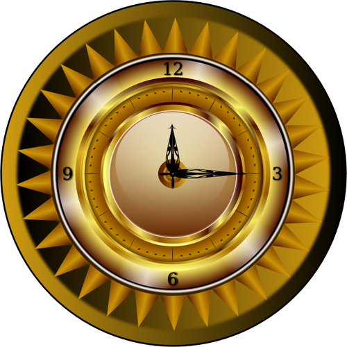Gold Wall Clock Clipart