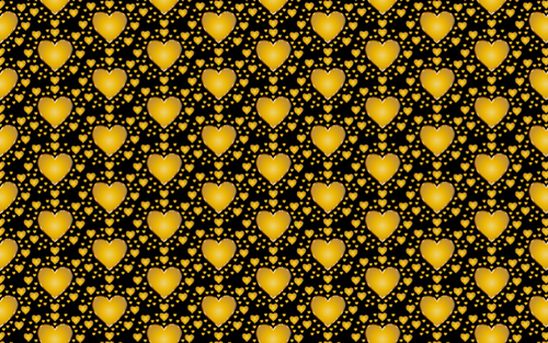 Seamless Gold Heart Pattern Clipart