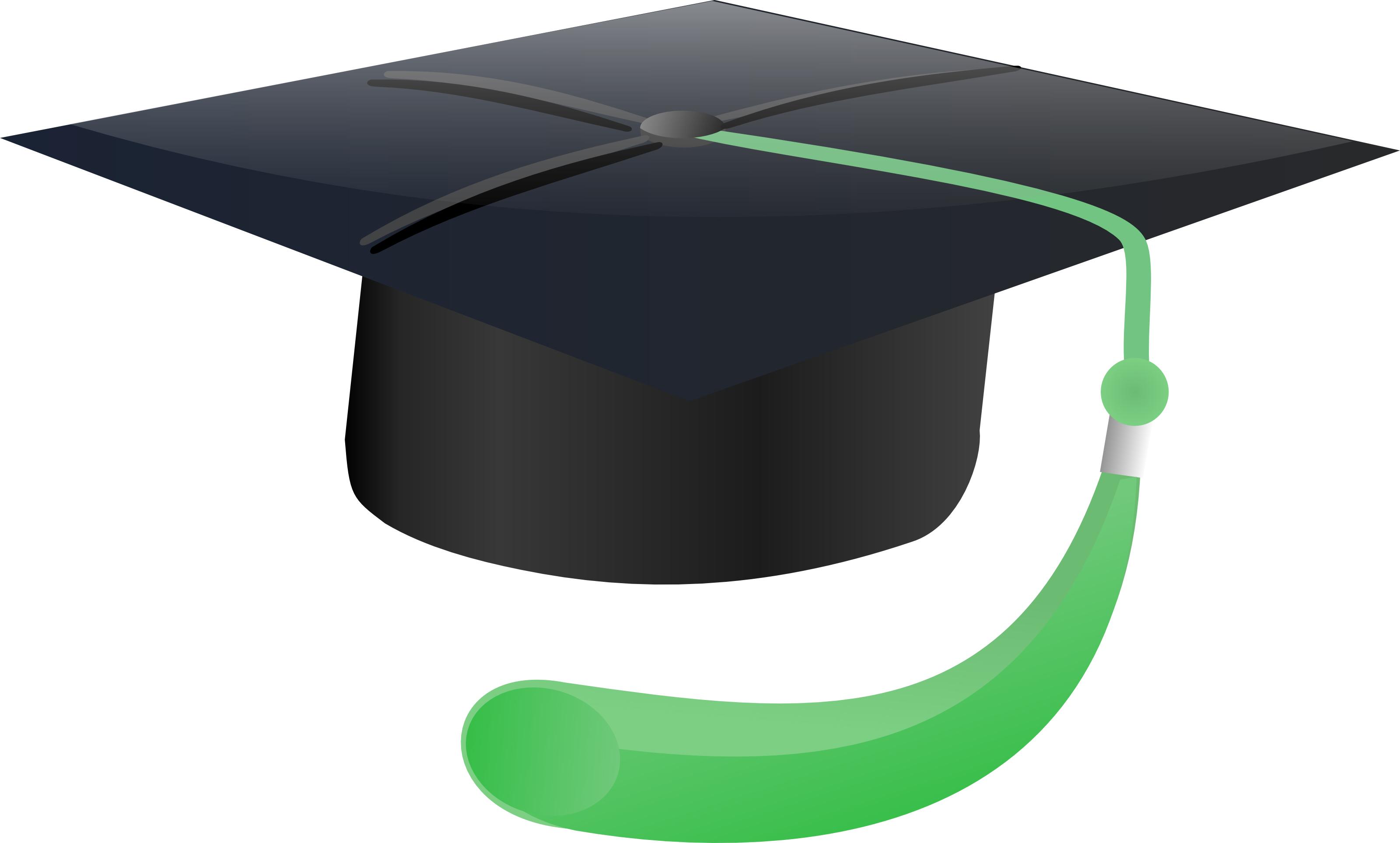 Graduation Hat Hd Graduation Cap With Green Clipart