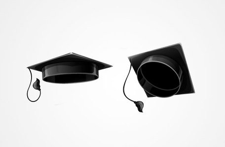 Graduation Hat Throwing Up Graduation Cap Vector Clipart