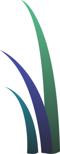 Image Of Three Colored Grass Leaves Clipart