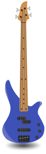 Simple Bass Guitar With Four Strings Clipart