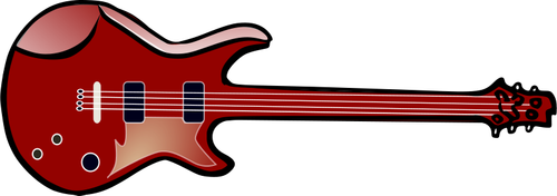 Bass Guitar With Four Strings Clipart