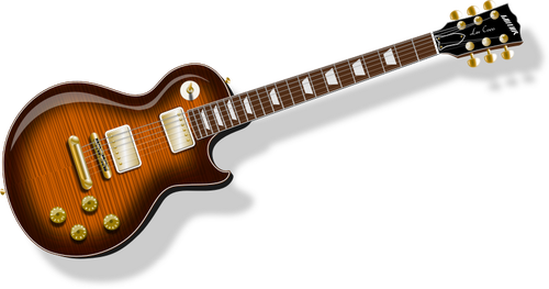 Classic Rock Guitar Photorealistic Clipart