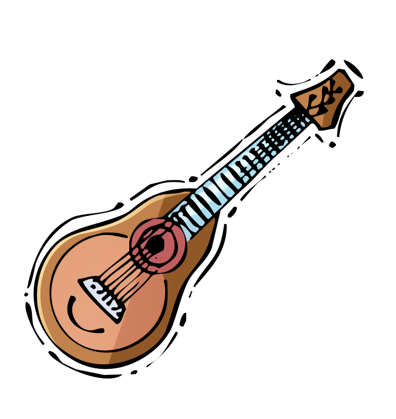 Sitar Tiple Art Bass Ukulele Guitar Acoustic Clipart