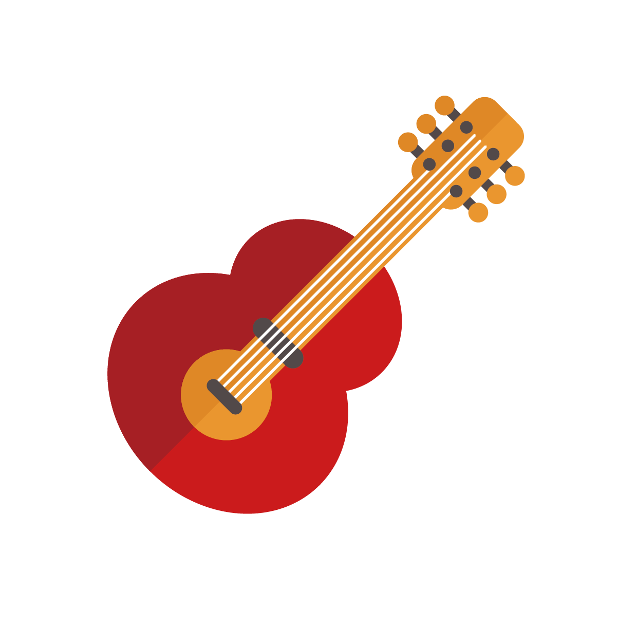 Guitar Acoustic Material Vector Flat PNG Image High Quality Clipart