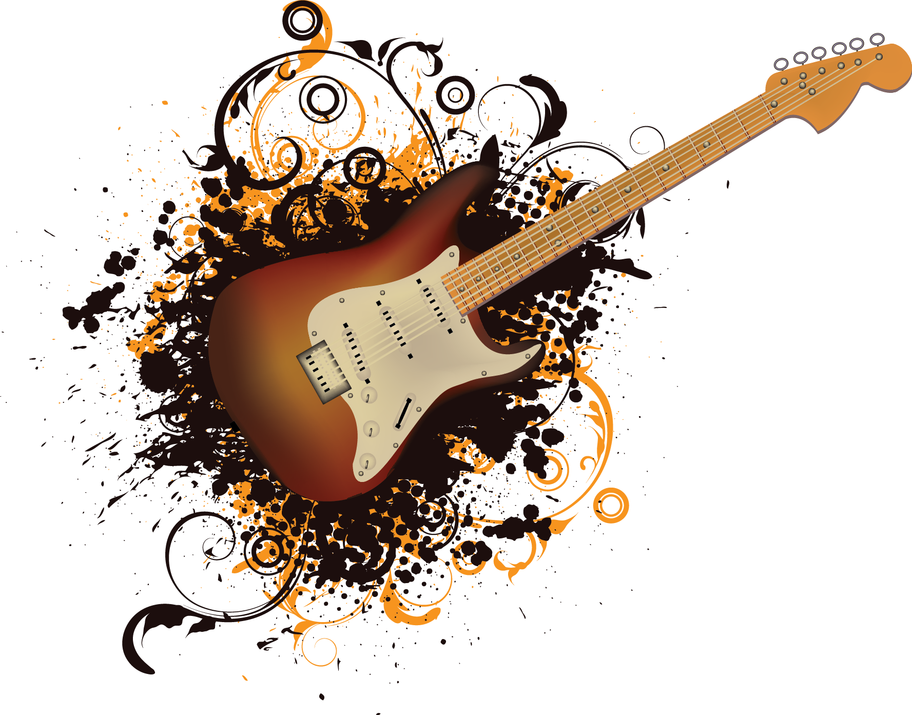 Electric Instruments Guitar Acoustic Musical String Clipart