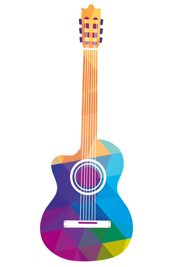 Cuatro Tiple Ukulele Guitar Acoustic Hand-Painted Clipart