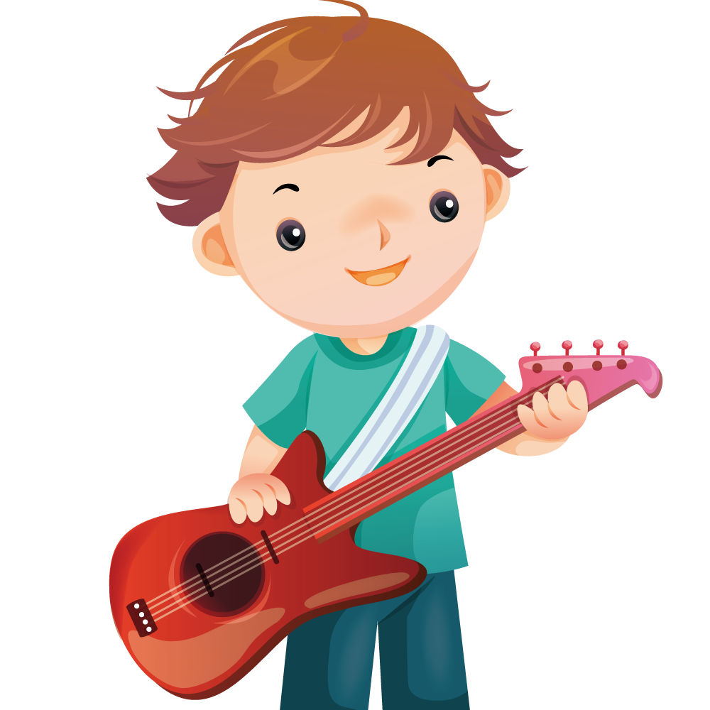 He can play guitar. Музыкант мультяшный. Ребенок играющий на музыкальном инструменте. Мальчик играющий на музыкальном инструменте. Мальчик с гитарой.