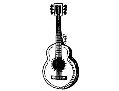 Black And White Guitar Transparent Image Clipart