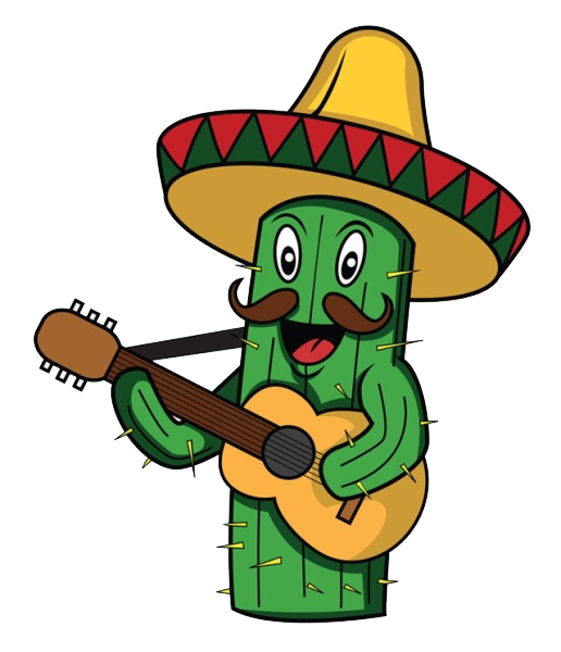 Cuisine Mexican Playing Guitar Cactus Cactaceae Clipart
