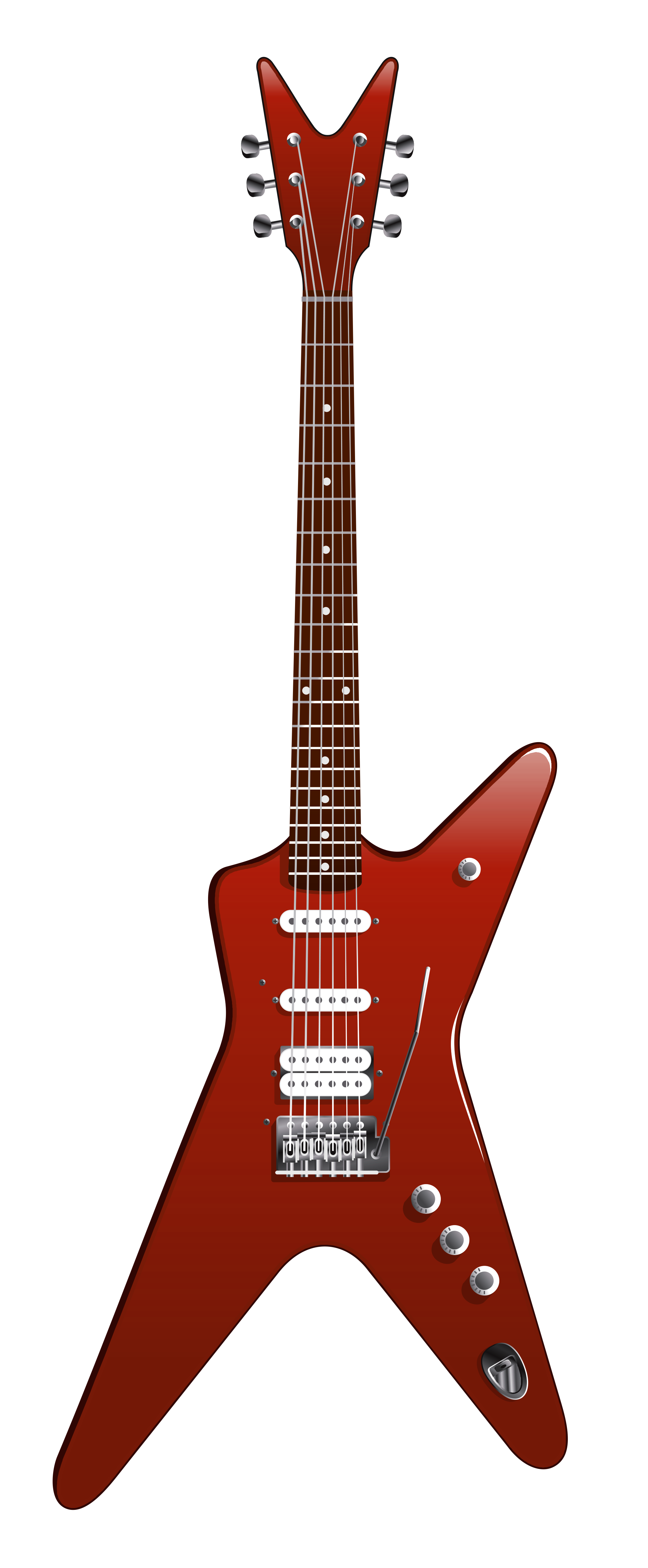 Electric Fender Modern Guitar Stratocaster Transparent Red Clipart