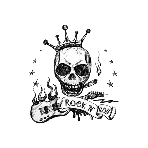 And Skull Illustration Royalty-Free Guitar Drawing Clipart