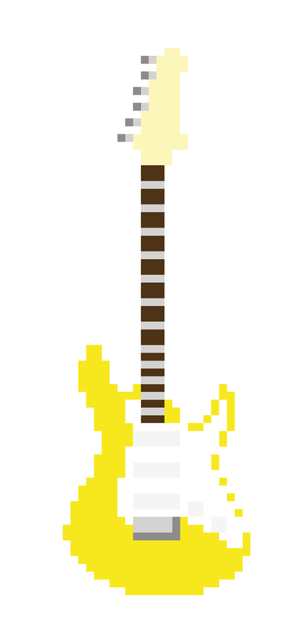 Rebranding Electric Guitar Flyer Line Bass Clipart