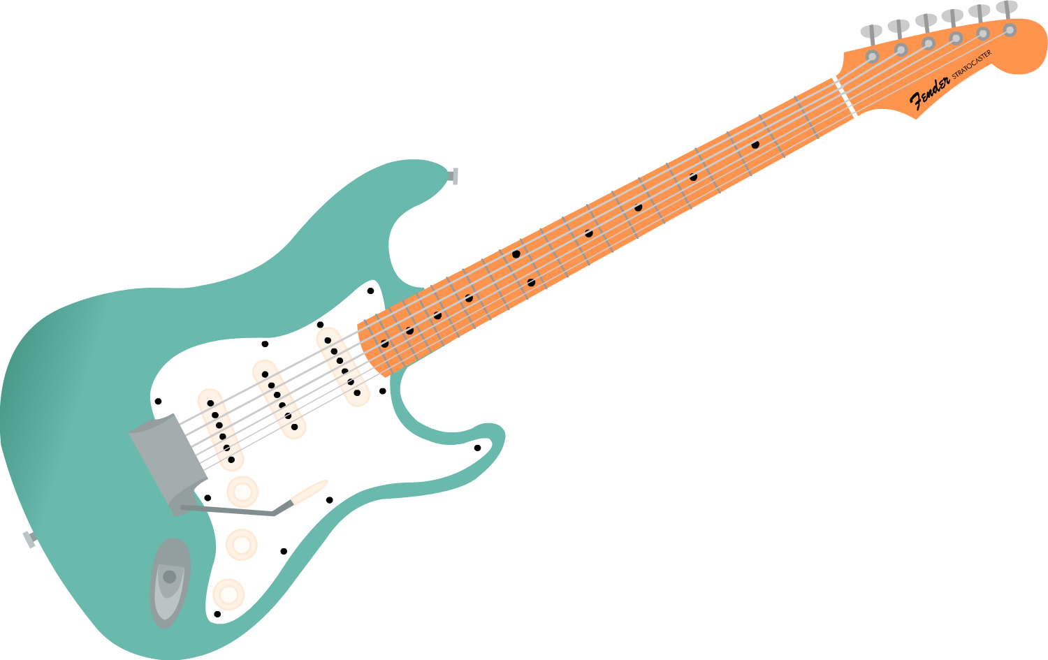 Electric Telecaster Fender Guitar Stratocaster Bass Clipart