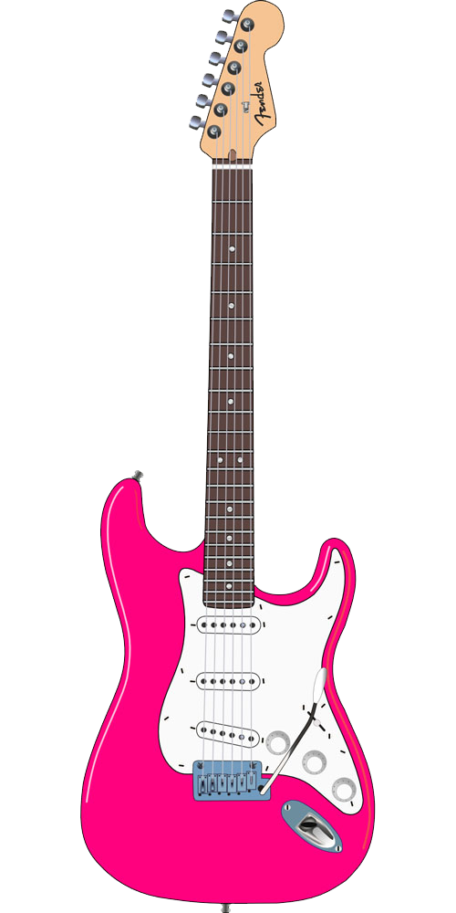 Pink Electric Bullet Instruments Fender Guitar Stratocaster Clipart