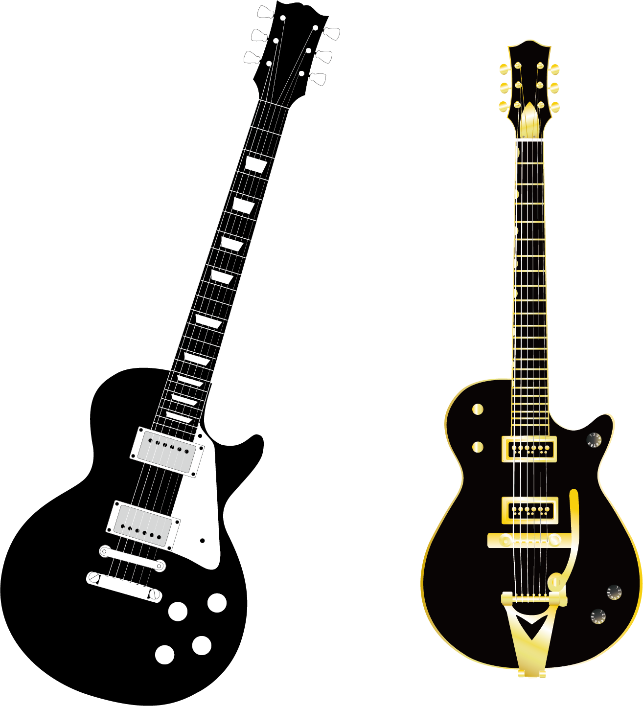Elements Silhouette Amplifier Guitar Vector Black Clipart