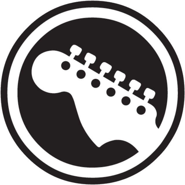 Hero Bass Guitar Band Rock Logo Clipart