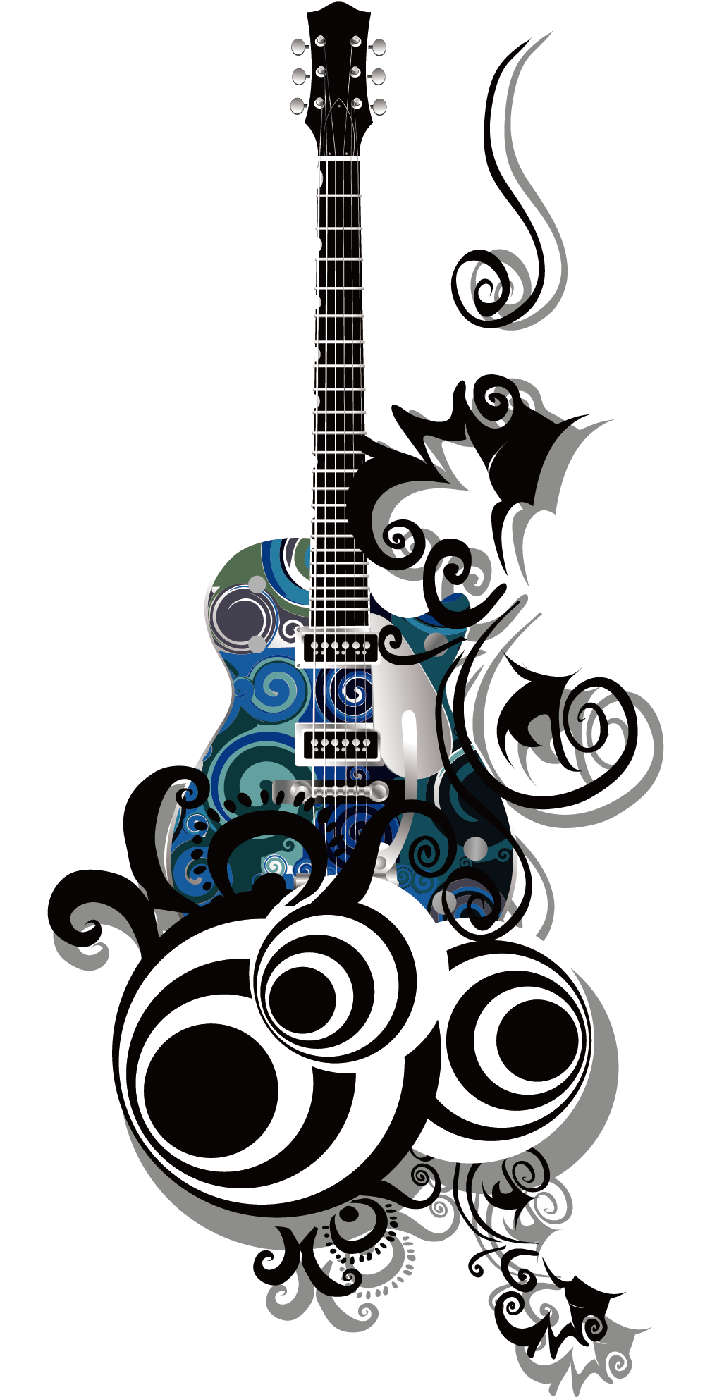 And Decorative Wall Sticker Material India Guitar Clipart