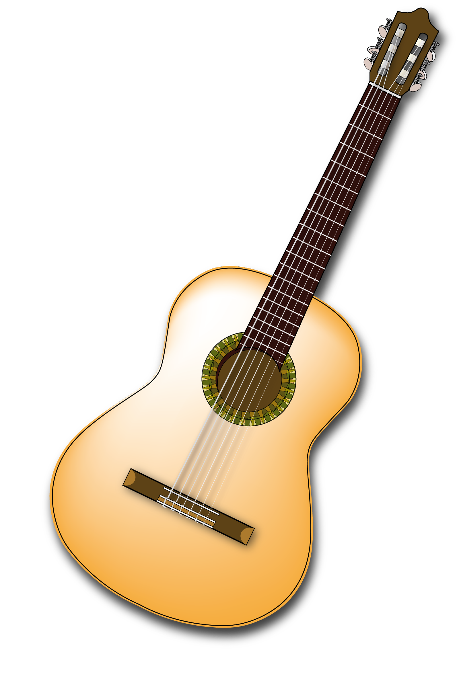 Own Classical Wooden Make Your Guitar Instrument Clipart