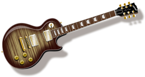 Guitar With Shadow Clipart