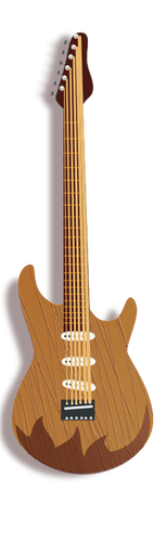 Wooden Guitar Clipart