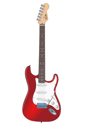 Red Electric Rock Guitar Clipart