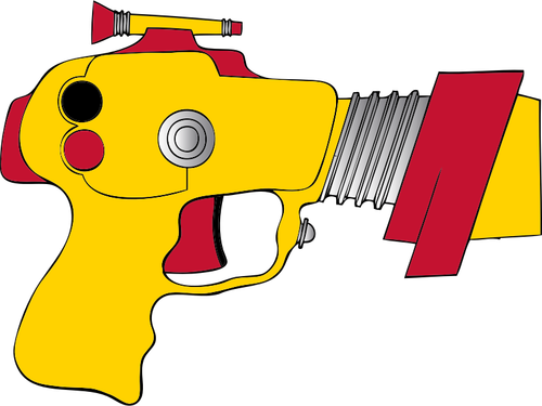 Of Yellow And Red Space Gun Clipart