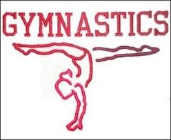 Gymnastics On Pictogram And Balance Beam Clipart