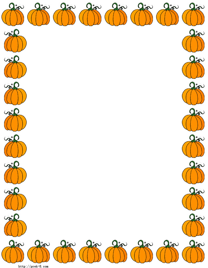 Halloween Border Fall Pumpkin Borders Free Download Clipart