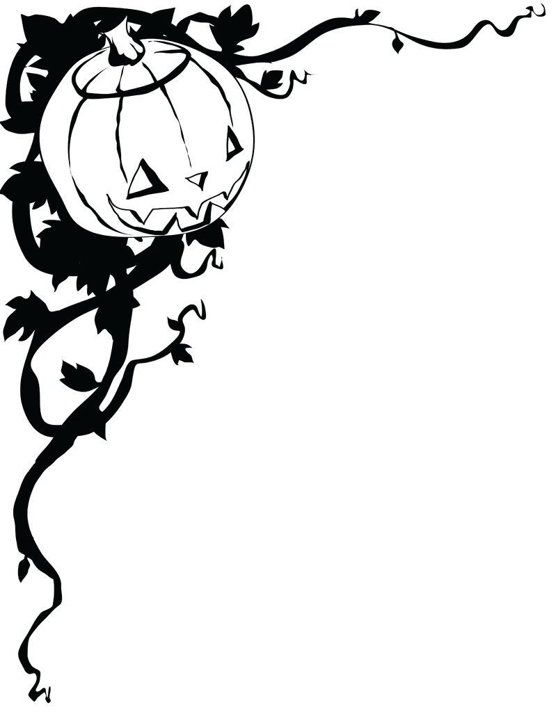 Halloween Border Black And White Images Clipart