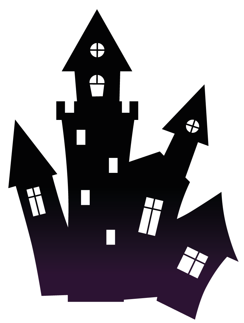 House Haunted Scary Halloween Black Free Transparent Image HD Clipart